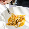 Otto’s champagne lobster pasta.