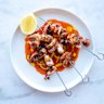Clarence River baby octopus skewers at  St Siandra.
