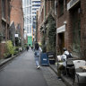 Melbourne spent $2.2m greening four laneways. Some pot plants remain