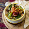 Ful, a sturdy bean dish topped with fresh ingredients, at Flavours of Syria.