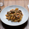 Pappardelle pasta at Cicciolina in St Kilda.