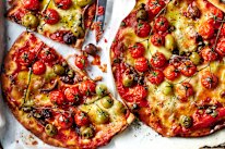 20-minute summer puttanesca pizza.