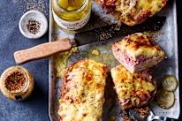 Reuben-style cheese melt.