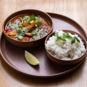 Brazilian prawn curry.