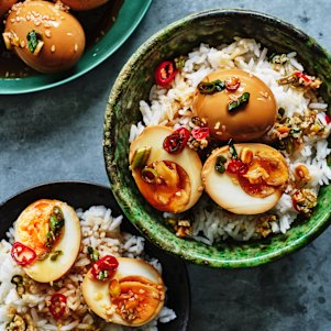 Korean marinated eggs.