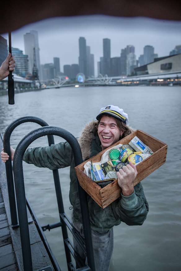 Frank Sweet with his tuna haul.