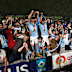 Melbourne City celebrate with the Premiers Plate.