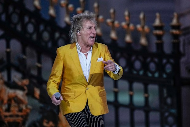 Rod Stewart at the Queen's Platinum Jubilee Party.