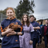 Bundoora Secondary College student Matilda Glenister in the school farm.