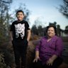 Marlyn Torres and son Ali, 9. Ali is a patient at the Children’s Cancer Centre at the RCH who uses Art and Music Therapy. 