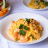 The prawn scrambled eggs at Royal Palace Seafood. 
