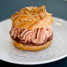 Chicken liver Paris-brest with onion jam at Cafe Paci.