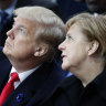 Trump and Merkel.