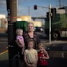 Mother-of-three Jessica Marsh worries about the effects of truck pollution from the Port of Melbourne.
