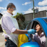 Doctor takes to the car park to test for coronavirus