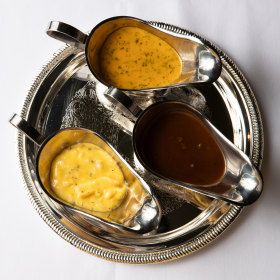 Sauces for the steak.