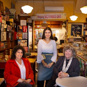 Three generations of owners at Monarch Cakes.