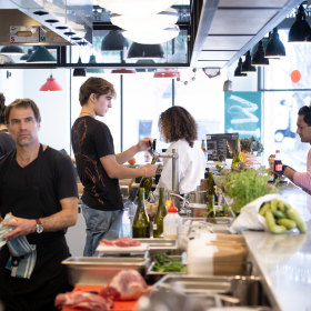 A peek at the open kitchen.