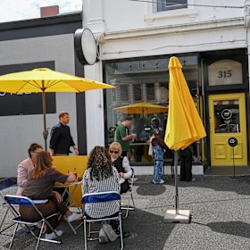 Outside Moon Mart in South Melbourne.