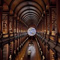 The Trinity College Long Room, with “Gaia” in the distance.