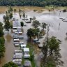 Flooding in Cumberland Reach along the Hawkesbury River on Friday.
