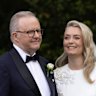 Albanese and Haydon at their wedding ceremony at The Lodge.
