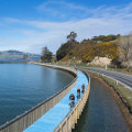 The 610-metre raised boardwalk across Blanket Bay.