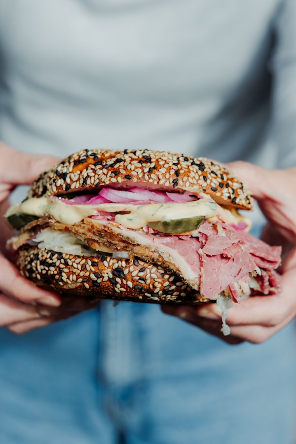 Pastrami bagel.
