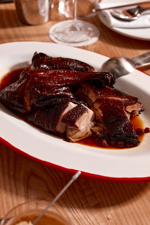 Classic roasted duck with lilly pilly plum sauce.