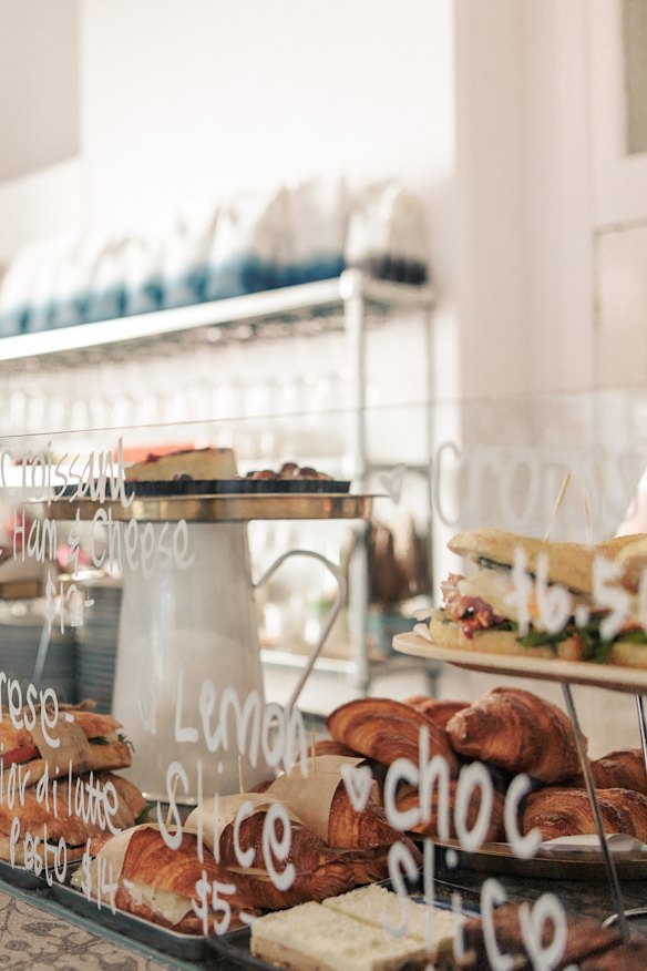 Slices and pastries are also available.