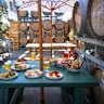 The courtyard at La Sirene in Reservoir.
