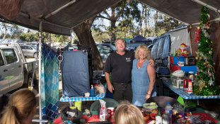 Every year, Graham and Mervel Porter bring "everything including the kitchen sink" to their campsite at Capel Sound, once known as Rosebud West.
