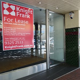 Subiaco has many retail vacancies. 