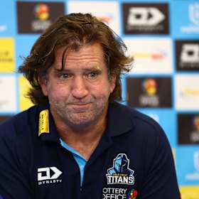 Des Hasler is based in Queensland after he took up the role of head coach of the Gold Coast Titans last year.