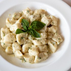 Beppi's home made gnocci wirh gorgonzola.