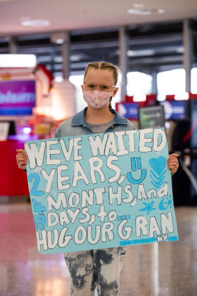 Anja Baker has been waiting a long time to hug her grandmother. 