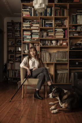 Martha Marlow at home with her beloved border collie Hazel (who is credited on the album).