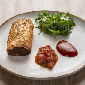 The reimagined sausage roll at For Change Cafe.
