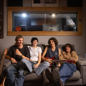 Local band Speed Mullet were recording last week at Frankston’s Singing Bird Studio.