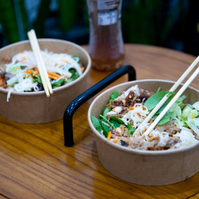 Vietnamese chicken salad, or Bun Ga Nuong