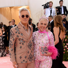 Staying put: Baz Luhrmann and Catherine Martin at the 2019 Met Gala in New York City.