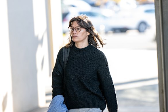 Camille Truong, a mycologist at the Royal Botanic Gardens, outside the Latrobe Valley Law Courts.