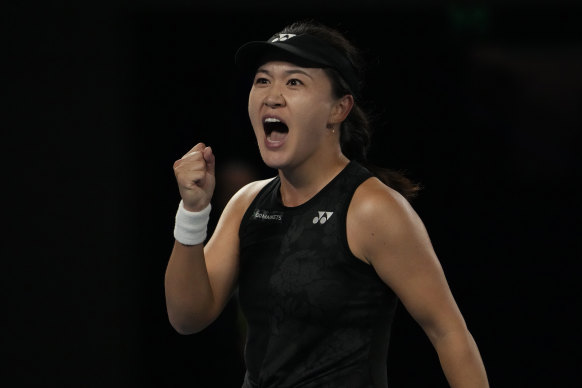 Zhu Lin is looking to continue her giant-killing run after beating Maria Sakkari in the last round.