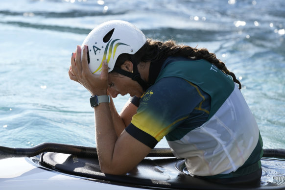 Jessica Fox can’t hide her disappointment despite claiming bronze in the K1 Slalom final.