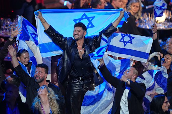 Noam Bettan from Israel during the grand final of this year’s Eurovision Song Contest in Vienna in May. Israel placed second out of 25 countries competing in the final.