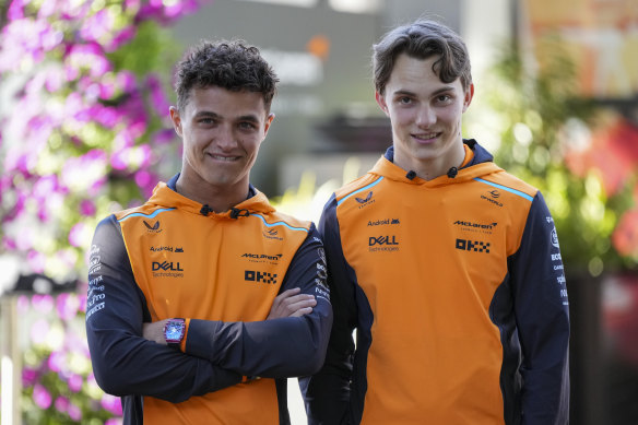 McLaren teammates Lando Norris and Oscar Piastri.