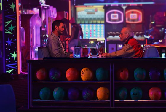 Martin Scorsese, opposite Keanu Reeves, in Jonah Hill’s film Outcome.