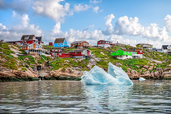 Ilulissat village in western Greenland, the iceberg capital of the world.
