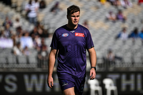Injury-plagued Fremantle ruckman Sean Darcy.