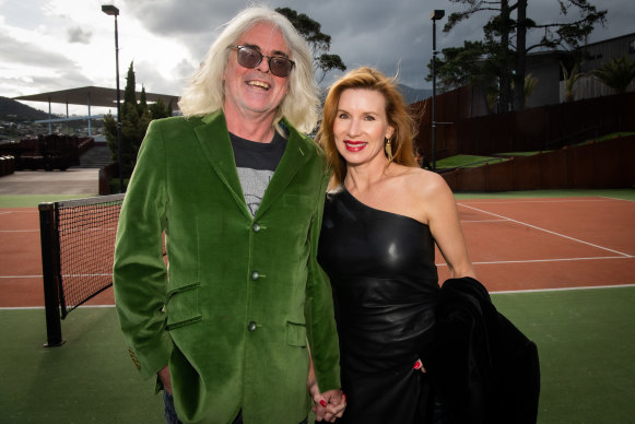 Kaechele with husband and Mona founder David Walsh.